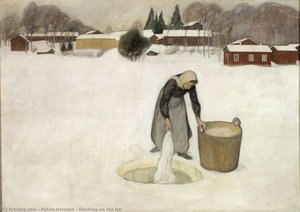 Washing On The Ice — Pekka Halonen