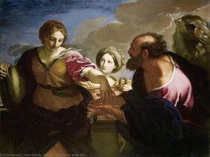 Rebecca And Eliezer At The Well — Carlo Maratta, Baroque Classicizing Style