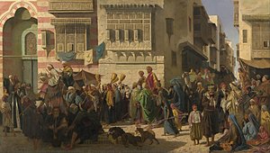 A Sheikh And His Son Entering Cairo On Their Return From A Pilgrimage To Mecca — Robert Hawker Dowling