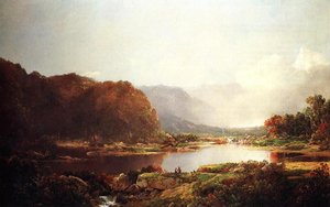 Fishermen In The Adironcacks, Hudson River — William Louis Sonntag