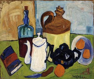 Still Life With Book And Oranges — William H. Johnson