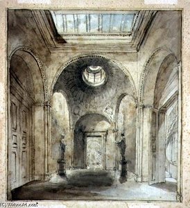 The Anteroom Of Sir Francis Chantrey's Sculpture — Joseph Michael Gandy