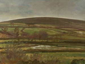 Landscape, Withypool, Exmoor, Winter — Sir Alfred James Munnings, British Romanticism