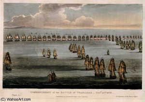Commencement Of The Battle Of Trafalgar — Thomas Whitcombe