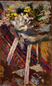 Flowers On A Stool — Jean-édouard Vuillard