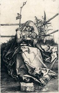 Virgin And Child On A Grassy Bench — Albrecht Dürer