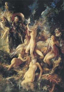 Bathing Wood Nymphs — Everett Shinn