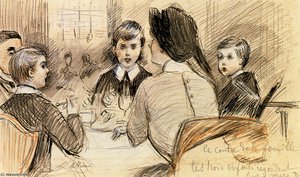 A Family Dinner At The Ritz New York — Paul César Helleu