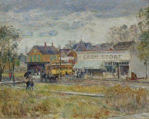 End Of The Trolley Line, Oak Park, Illinois — Frederick Childe Hassam