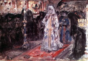 'study To ''tsarevna's Visit Of Nunnery''' — Vasily Ivanovich Surikov