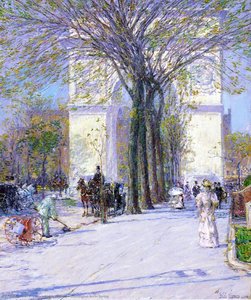 Washington Arch, Spring — Frederick Childe Hassam