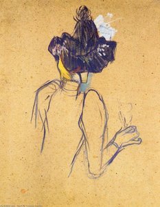 Jane Avril Seen From The Back — Henri De Toulouse-lautrec, Post-impressionism