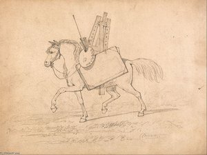 Horse Loaded With Artist’s Paraphernalia — John Sell Cotman