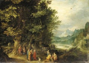 St John Preaching In The Wilderness — Jan Brueghel The Elder