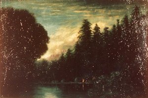 Merced River And Half Dome, (painting) — Edward Wilson Currier