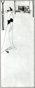 Poster Of Girl And A Bookshop — Aubrey Vincent Beardsley