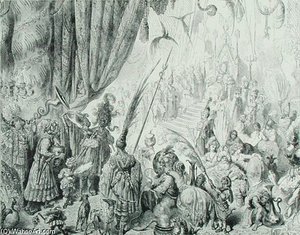 The Court Of The King Of Serendib — Paul Gustave Doré, Romanticism