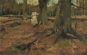 Girl In A Wood — Vincent Willem Van Gogh, Post-impressionism