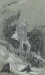 Sketch Of Man With Drawn Sword — Nicholas Roerich