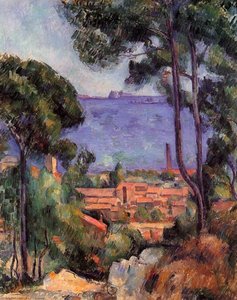 View Through The Trees — Paul Cézanne, Post-impressionism