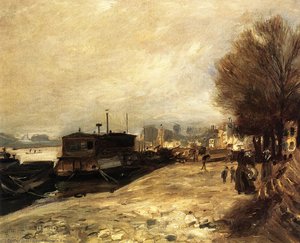 Laundry Boat By The Banks Of The Seine, Near Paris — Pierre-auguste Renoir, Impressionism