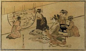 Seated In An Interior — Chobunsai Eishi