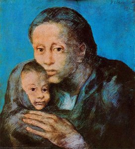 Madre E Hijo Con Pañuelo — Pablo Picasso