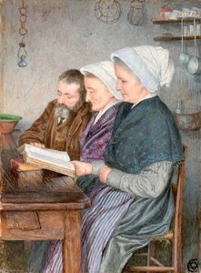 Valdesi Reading The Bible — Estella Louisa Michaela Canziani