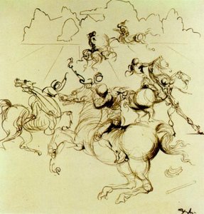 Surrealist Knights For A Four-part Screen, Centre Right, Circa 1934 — Salvador Dalí, Surrealism