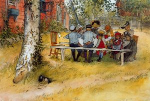 Breakfast Under The Big Birch — Carl Larsson, Realism