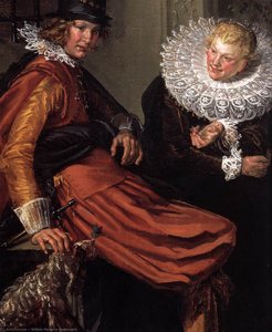 Dignified Couples Courting (detail) — Willem Pietersz Buytewech