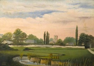 Parish Church And Meadows, Looking West — Job Hardy