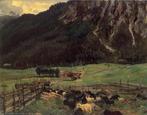 Sheepfold In The Tirol — John Singer Sargent