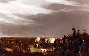 Dragoons Crossing River — Charles Deas
