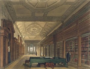 Interior Of The Library Of Christ Church — Frederick Mackenzie