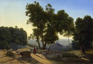 View Outside Florence — Antoine Marie Perrot