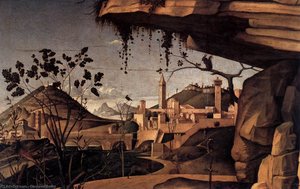 St Jerome Reading In The Countryside (detail) — Giovanni Bellini, Italian Renaissance