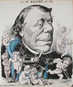 Caricature Of Dr. Philippe Ricord — André Gill