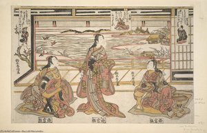 Teika, Jakuren, And Saigyô — Suzuki Harunobu