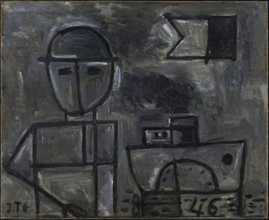 Grafismo del hombre y barco - (1946)