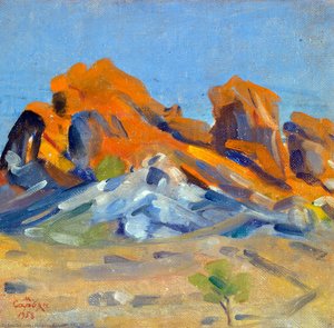 Orange Rocks — Martiros Sarian, Naive Art