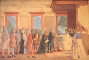 Sketch For Mural In St Stephen's Hall, Westminster (the English And Scottish Commissioners Present The Articles Of Agreement For The Union To Queen Anne, 1707) — Walter Thomas Monnington