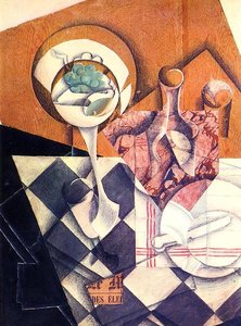 Fruit Bowl With Bottle — Juan Gris