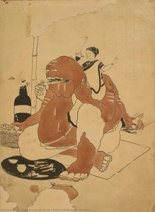 Brahmin Of Kaliyuga (caricature) — Gaganendranath Thakur