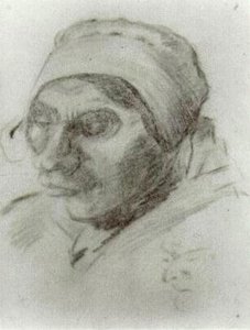 Peasant Woman, Head — Vincent Willem Van Gogh, Expressionism