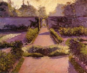 The Kitchen Garden, Yerres — Gustave Caillebotte, Post-impressionist Style