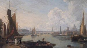 Waterloo Bridge And The Thames From Westminster Landing Stage, London — Charles Deane