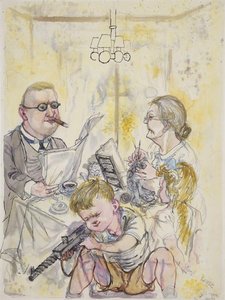 A Little Child Shall Lead Them (family) — George Grosz