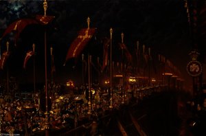 London Bridge On The Night Of The Marriage Of The Prince And Princess Of Wales — William Holman Hunt