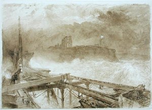 Study For 'blue Lights' Tynemouth Pier — Alfred William Hunt